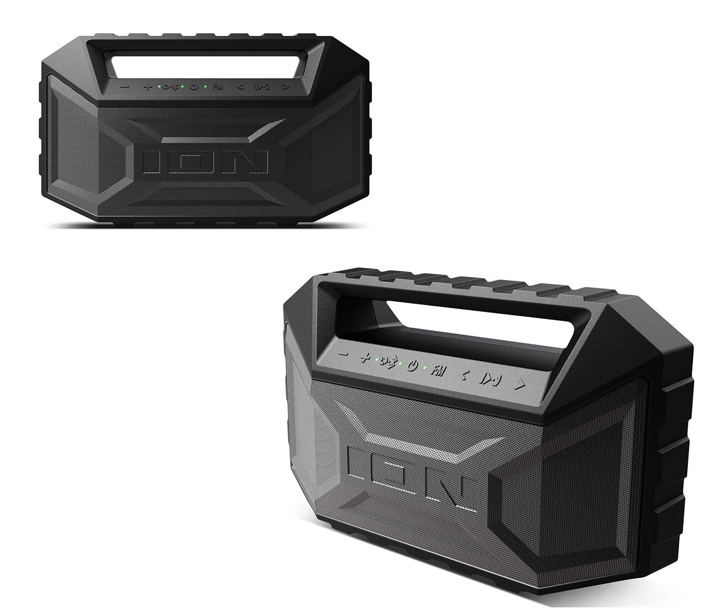 ION AQUABOOM MAX - Waterproof Bluetooth Speaker Mudproof/Sandproof Stereo Boombox and FM Radio (Renewed) (Single Pack)