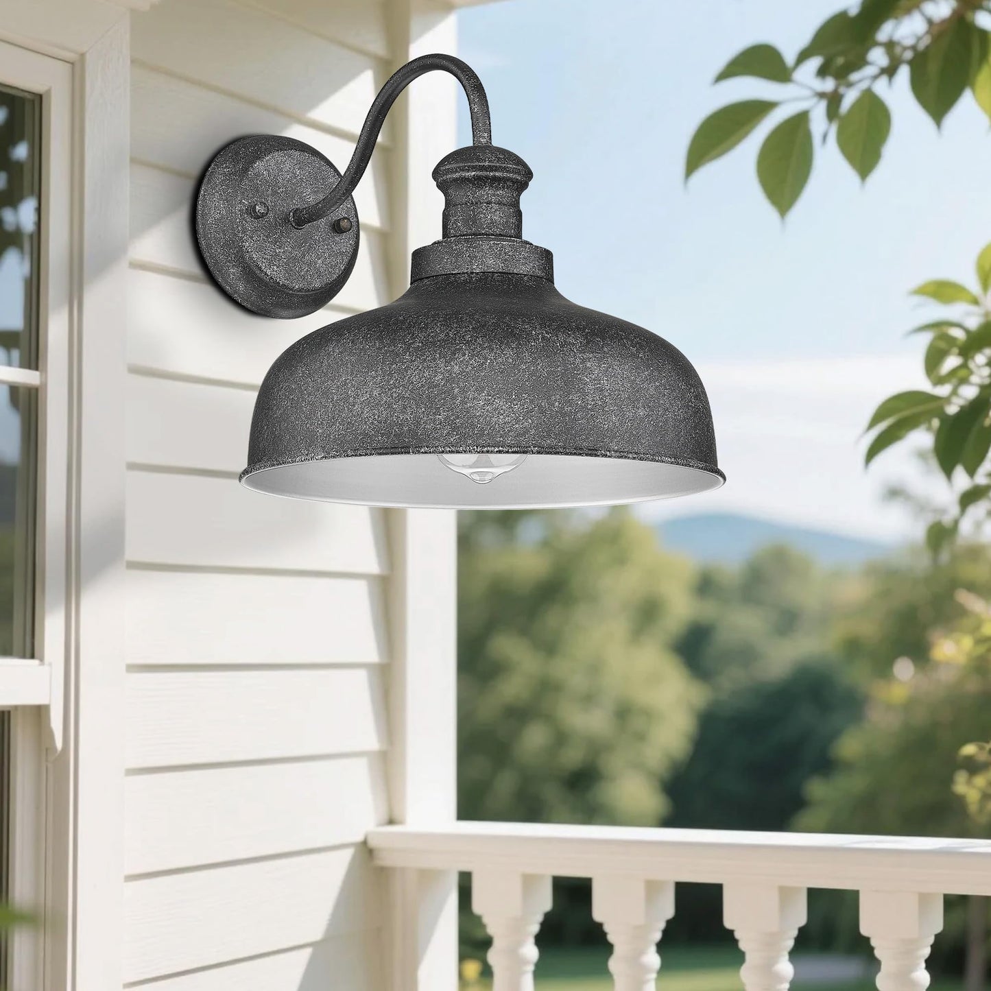 Outdoor Farmhouse Barn Light, Outside Wall Sconce, Weather Resistant Anti-Rust Farmhouse Exterior Wall Light, Outdoor Lantern Lamp for Porch, Garage