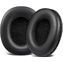 SOULWIT Earpads for Sony MDR-7506/ MDR-V6/ MDR-V7/ MDR-CD900ST Headphones, Ear Pads Cushions with Softer Protein Leather, High-Density Foam - Black