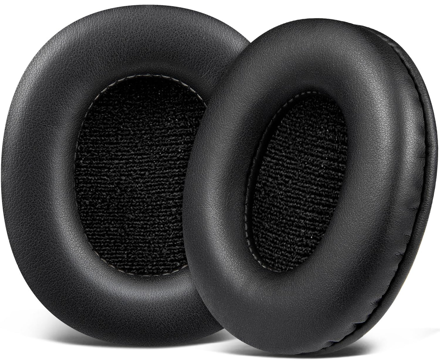 SOULWIT Earpads for Sony MDR-7506/ MDR-V6/ MDR-V7/ MDR-CD900ST Headphones, Ear Pads Cushions with Softer Protein Leather, High-Density Foam - Black