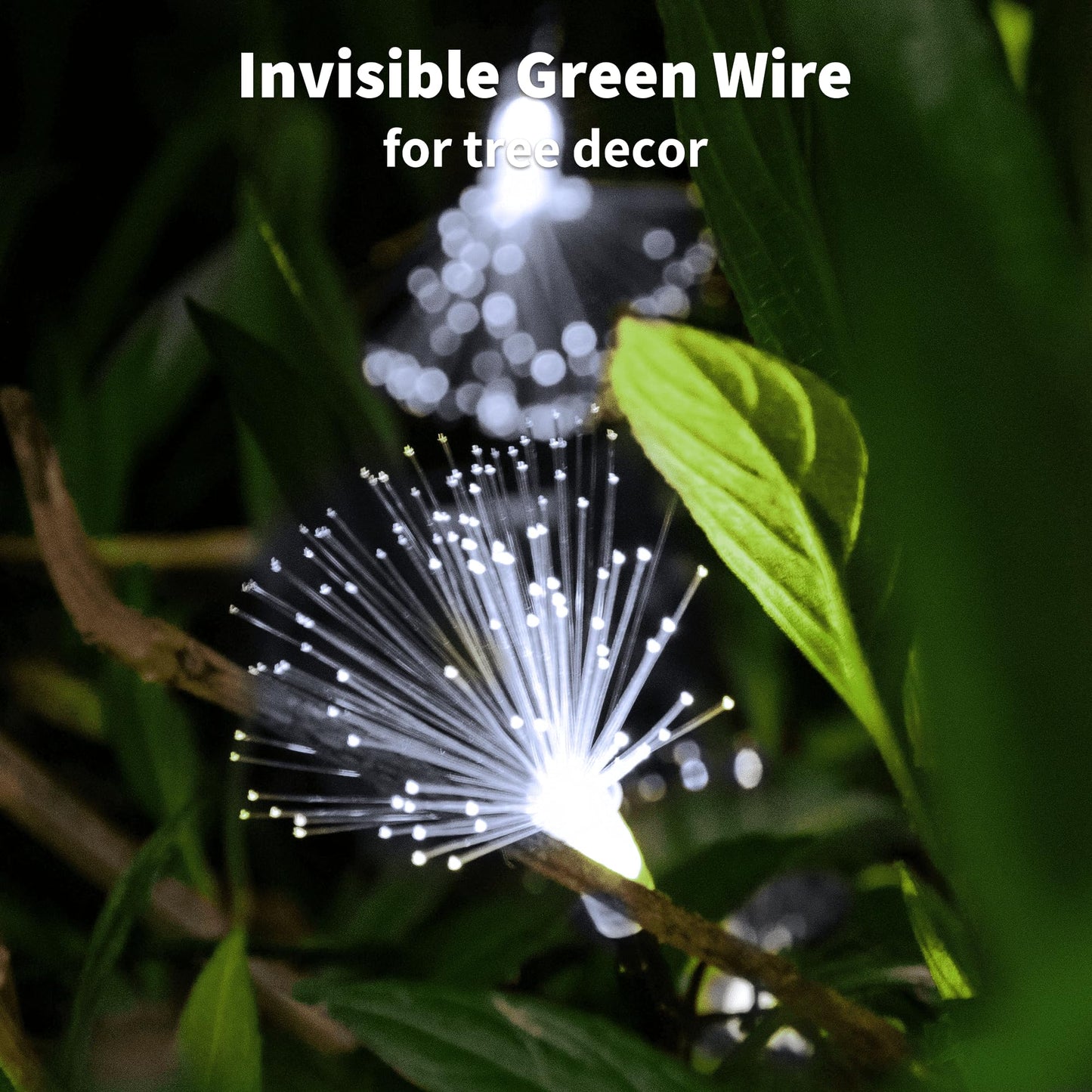 YOLIGHT 33FT Fiber Optic Fairy Lights 60 LED Starburst Firework String Lights Green Wire Twinkle Christmas Lights for Indoor Outdoor Wedding