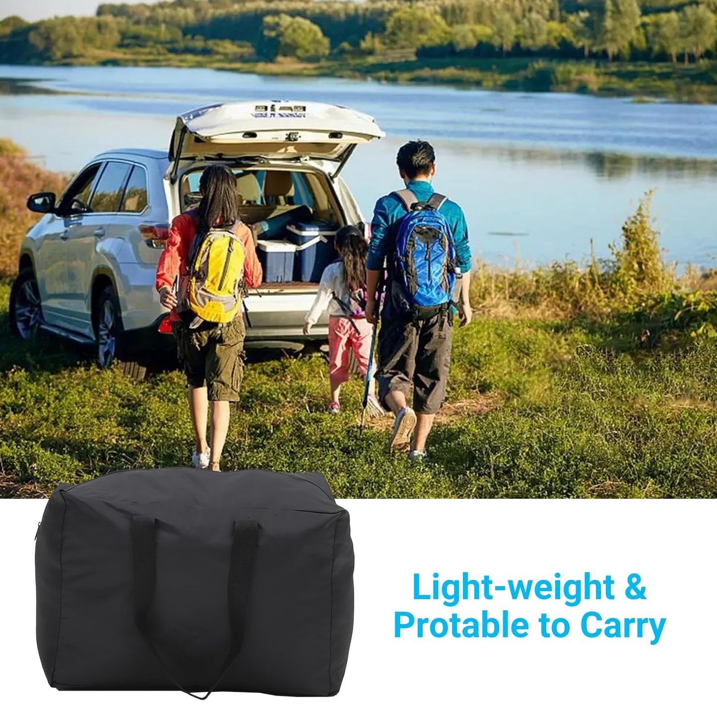 TROPOW 14Ft Inflatable Movie Projector Screen, Outdoor Movie Screen with Quiet Air Blower & Storage Bag, Supports Front/Rear Projection, Easy Setup
