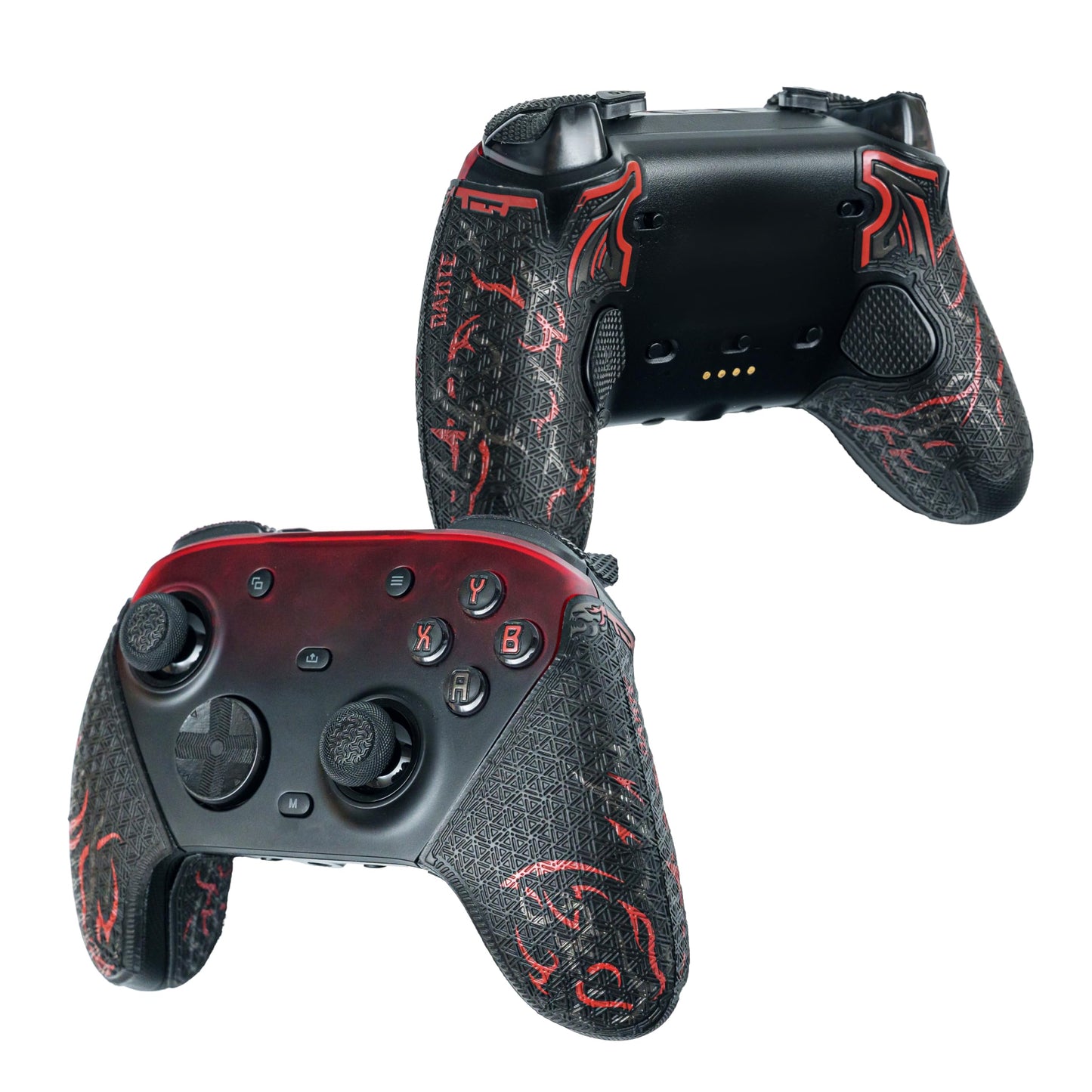 SHADOW BOOLT Controller Grips for GameSir G7 Pro, Skin kit,Anti-Skid, Multi-Texture, Sweat Absorption, Pre-Cut Grips Tape (Black, Red & Metallic Grey