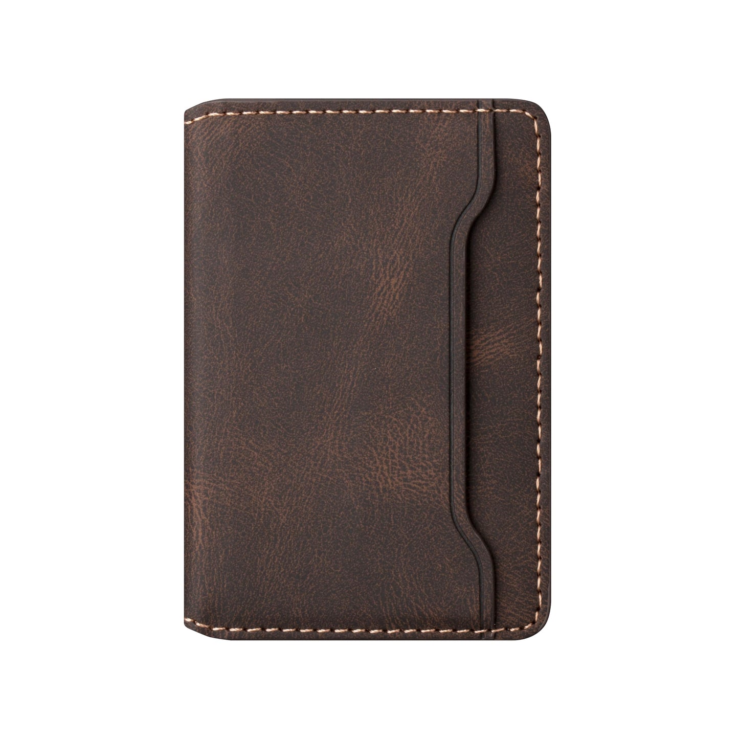 maogoam Magnetic Leather Bifold Wallet Compatible With MagSafe, Ultra Slim Stronger Magnetic Cards Holder for iPhone, Fit 4 Cards, RFID Blocking, Dark