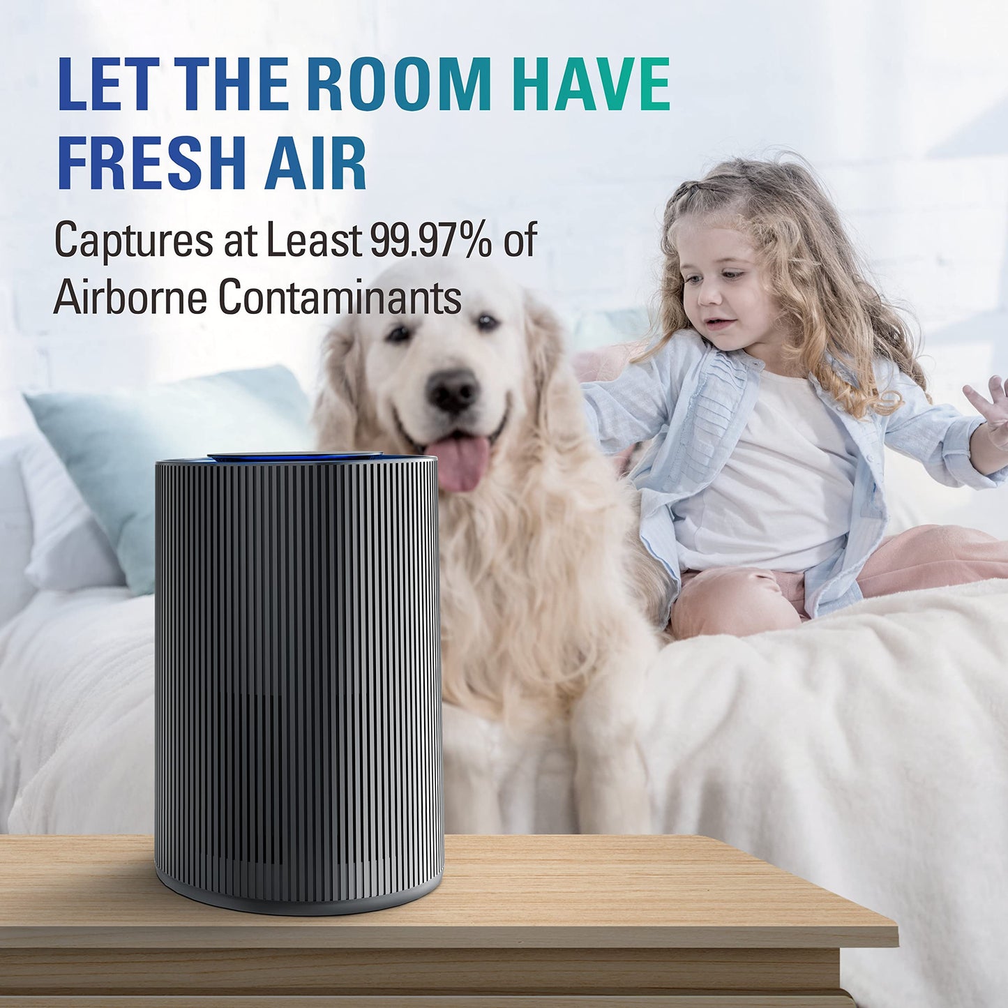 STEALTH Air Purifier H13 HEPA 1345 ft² for Home Allergies Pets