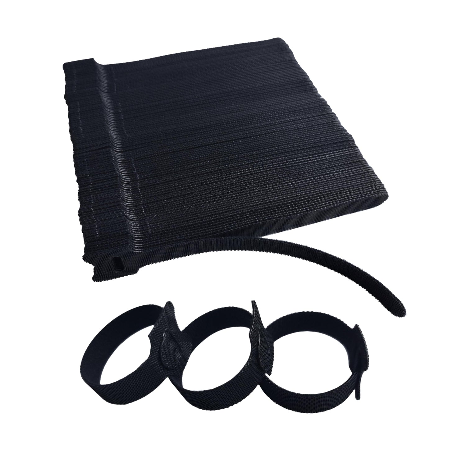 200 PCS 6 Inches Black Reusable Cable Ties, Adjustable Cord Straps, Cable Organizer, Cord Wrap and Hook Loop Cords Management,Adjustable Cord Ties