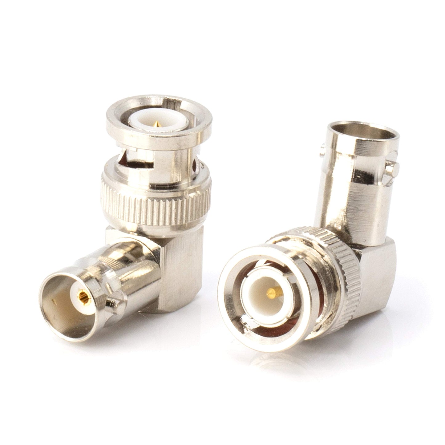 THE CIMPLE CO BNC Elbow Male Female Adapter, 90 Degree Angle, 4 Pack, UL Listed