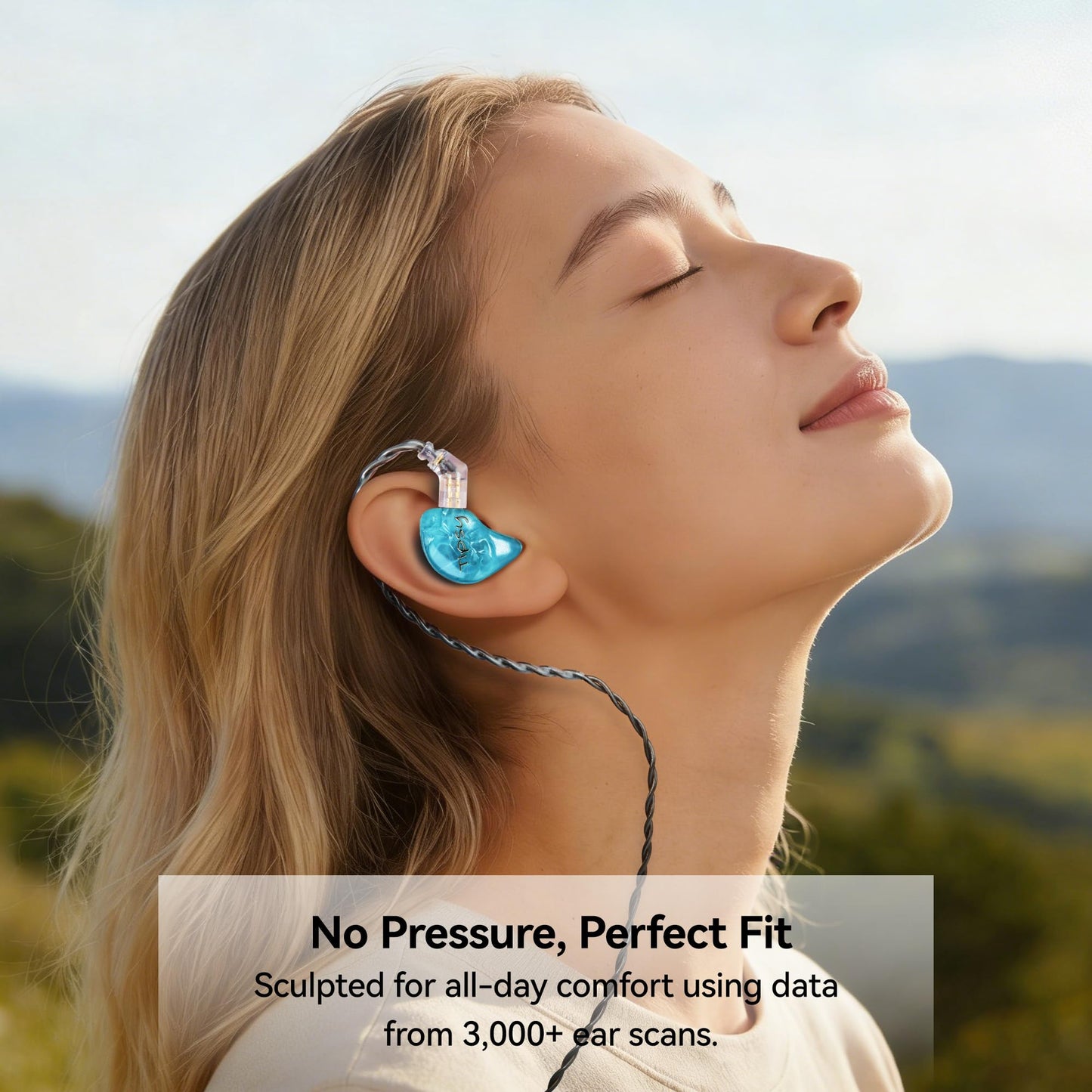 TipsyAuthen Tipsy M3 Professional IEM for Musicians, 2BA + 1DD Drivers, 36dB PNC, IPX5, Acoustic-Runway™ Technology, Skin-Friendly Resin, Detachable