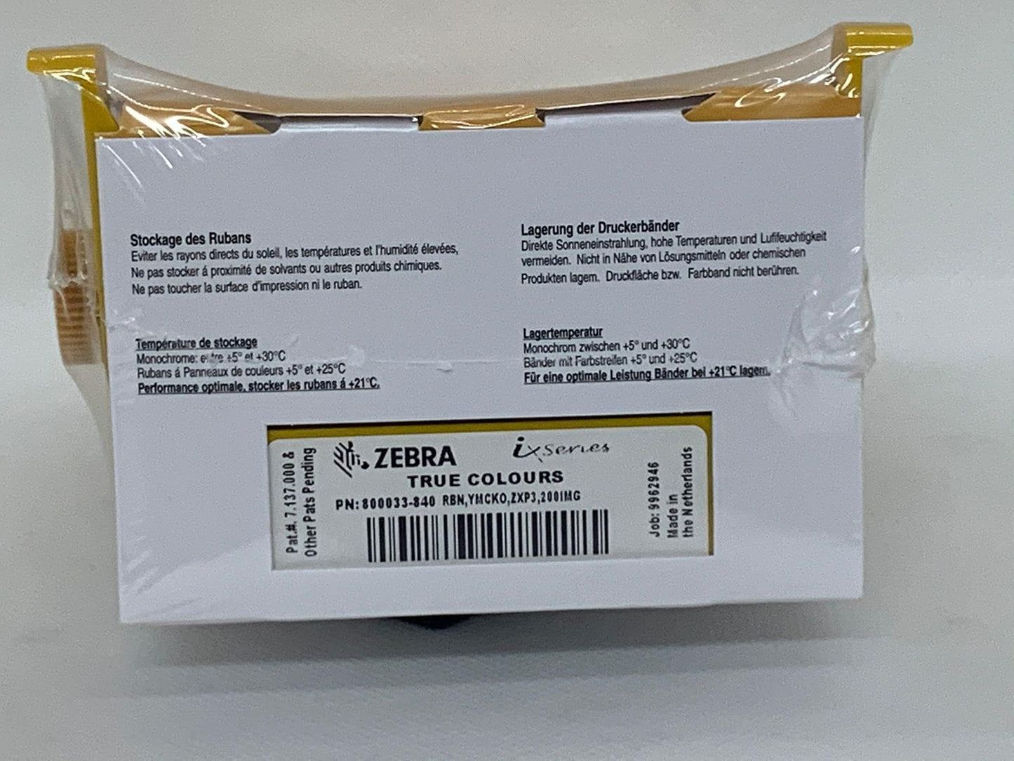 ZEBRA Technologies 800033-840 IX Series Color Ribbon for ZXP3 Card Printer