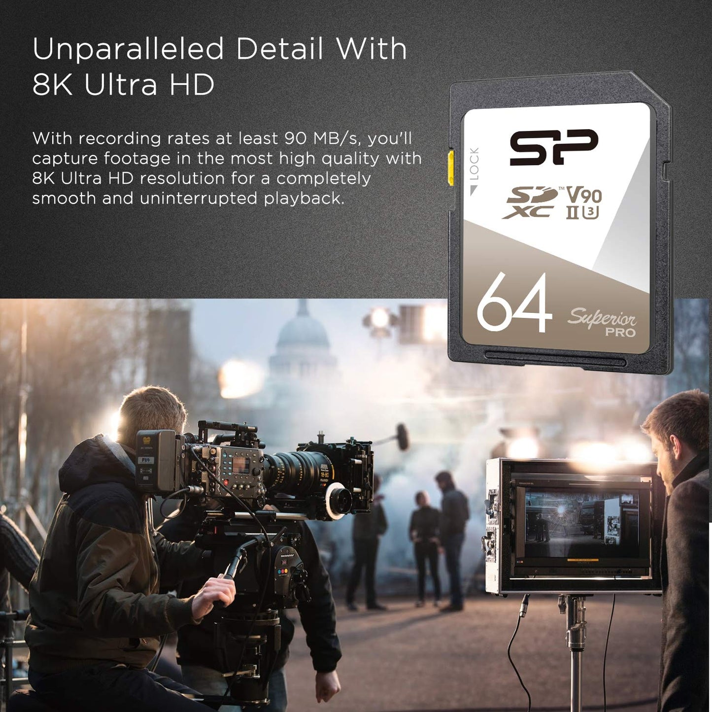 Silicon Power 64GB V90 Superior Pro R/W Up to 290/160 MB/s UHS-II SDXC Memory Card