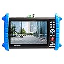 RAINLEOTI CCTV Camera Tester 7" IPS Touch Screen 6K 12mp IP Camera Tester CVBS Analog Camera Built-in WiFi with IP Discovery/POE/RJ45 Cable TDR