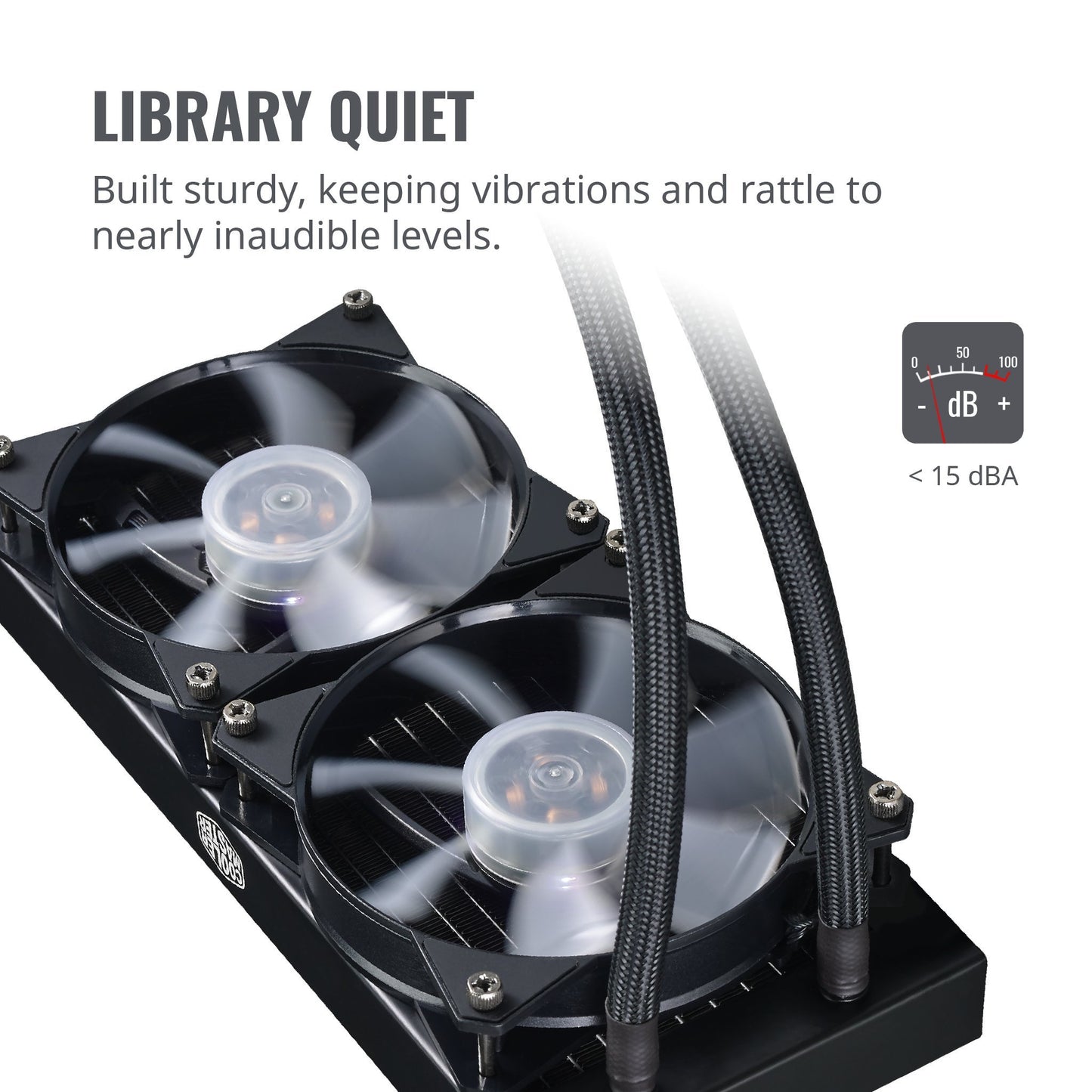 Cooler Master MasterLiquid LC240E RGB Close-Loop AIO CPU Liquid Cooler, 240mm Radiator, Dual Chamber RGB Pump, Dual MF120R RGB Fans, RGB Lighting