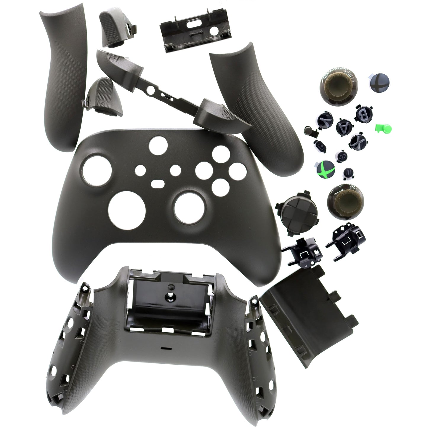 Deal4GO Housing Shell kit w/Buttons Trigger Bumper Full Complete Repair Replacement for Xbox Series X & S Wireless Controller 1914 (Green Camo)