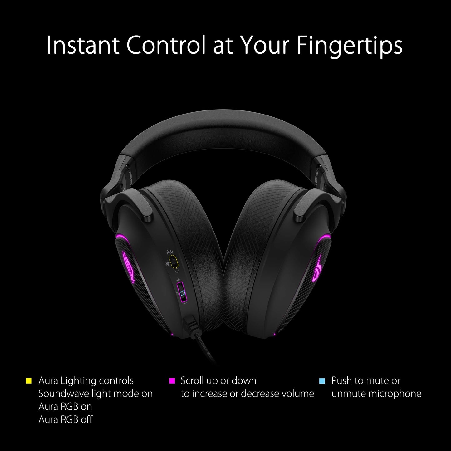 ASUS ROG Delta S Gaming Headset with USB-C | Ai Powered Noise-Canceling Microphone | Over-Ear Headphones for PC, Mac, Nintendo Switch, and Sony