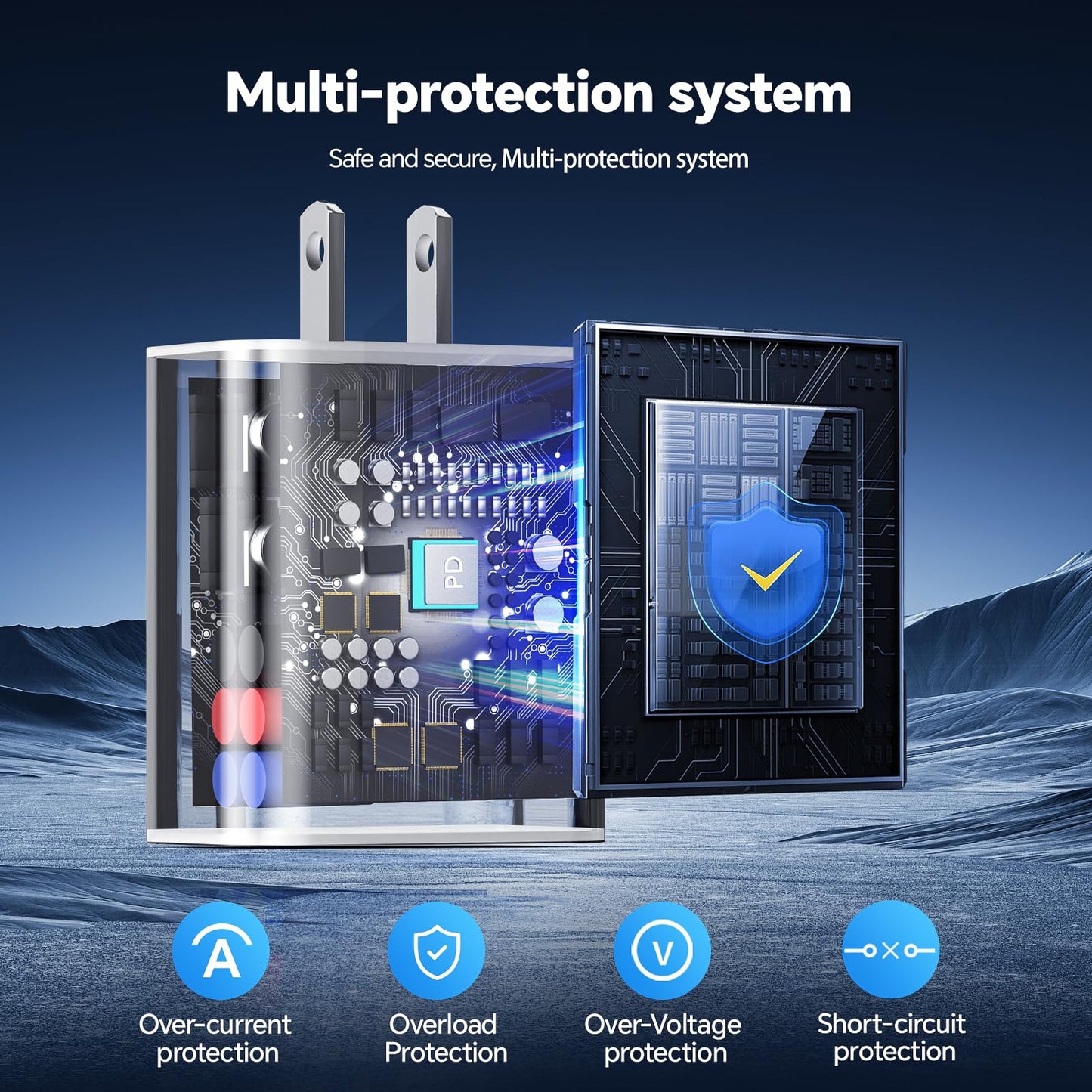Compatible with Phone15/16/17 Charger Fast Charging,20W Dual USB C Charger Block with Two 10FT USB C-C Charging Cables with Phone 15/16Pro