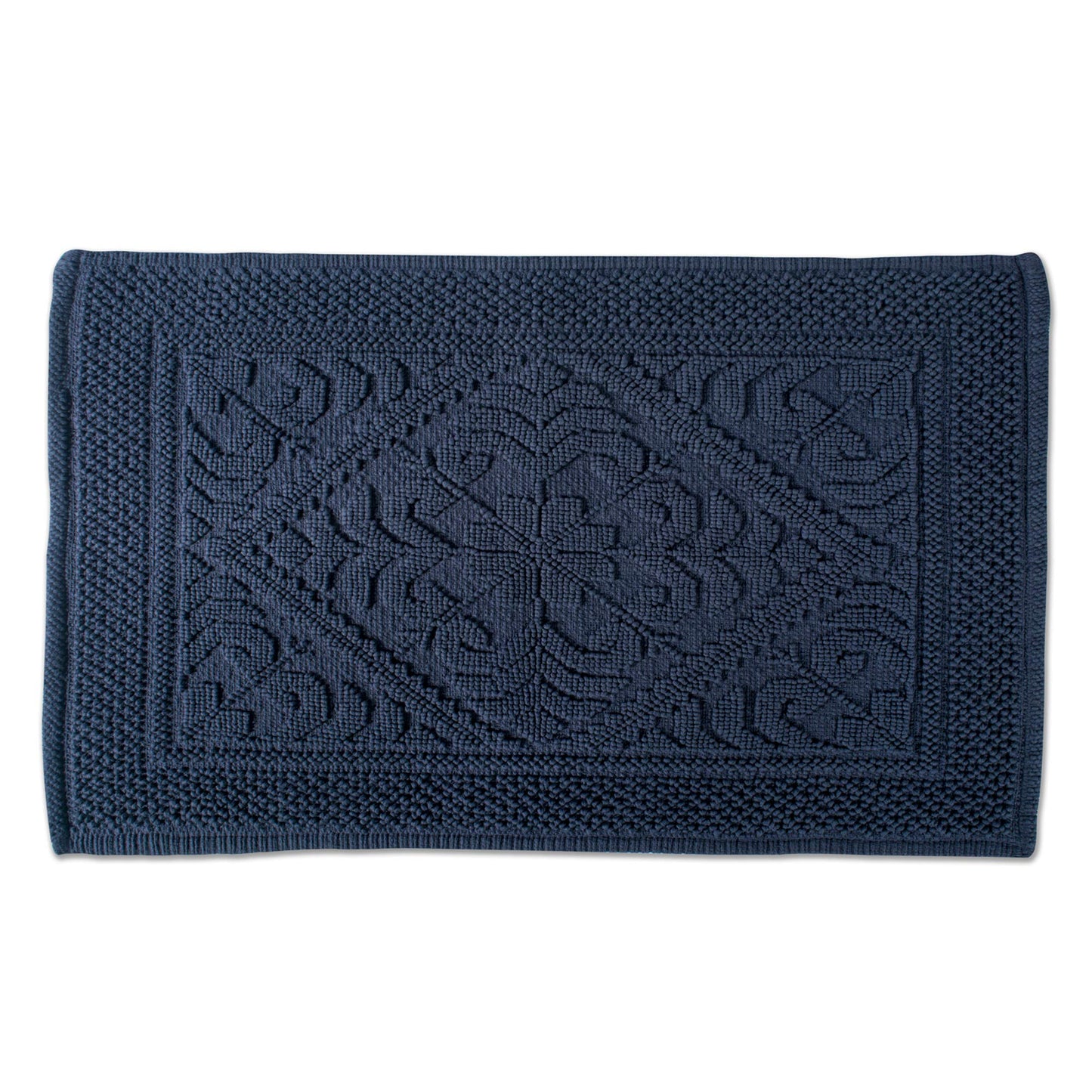 DII Decorative, Jacquard Bath Rug, 20x31, Navy