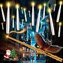 TLPUHU Floating Candles with Wand - 18 Pcs Christmas Decorations Magic Flameless Candles Flickering Warm Light Battery Operated LED Hanging Candles