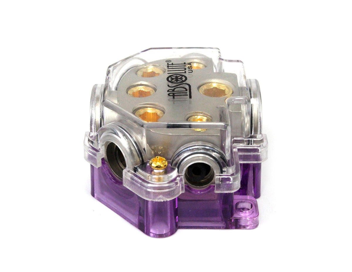 Absolute PD-150C 0-2-4 Gauge 1 in 5 Ways Out Power Splitter Distribution Block