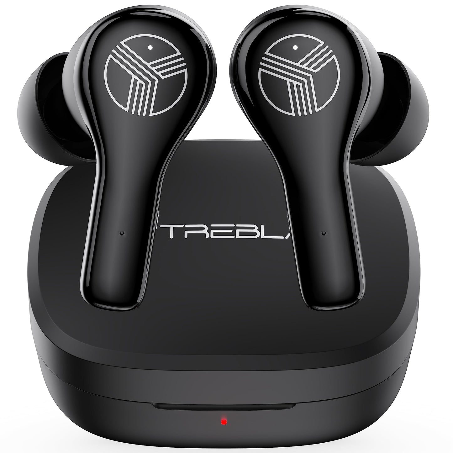 Treblab WX8 - True Wireless Earbuds with Pure Sound, Soft Silicone Ear Buds, IPX8 Waterproof, 28H Play, Wireless Charging, Noise Reduction Touch
