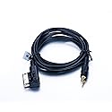 AUX Media Interface Cable Compatible with Mercedes Benz 2010-2016 MMI Socket 3.5mm Plug 120cm Long
