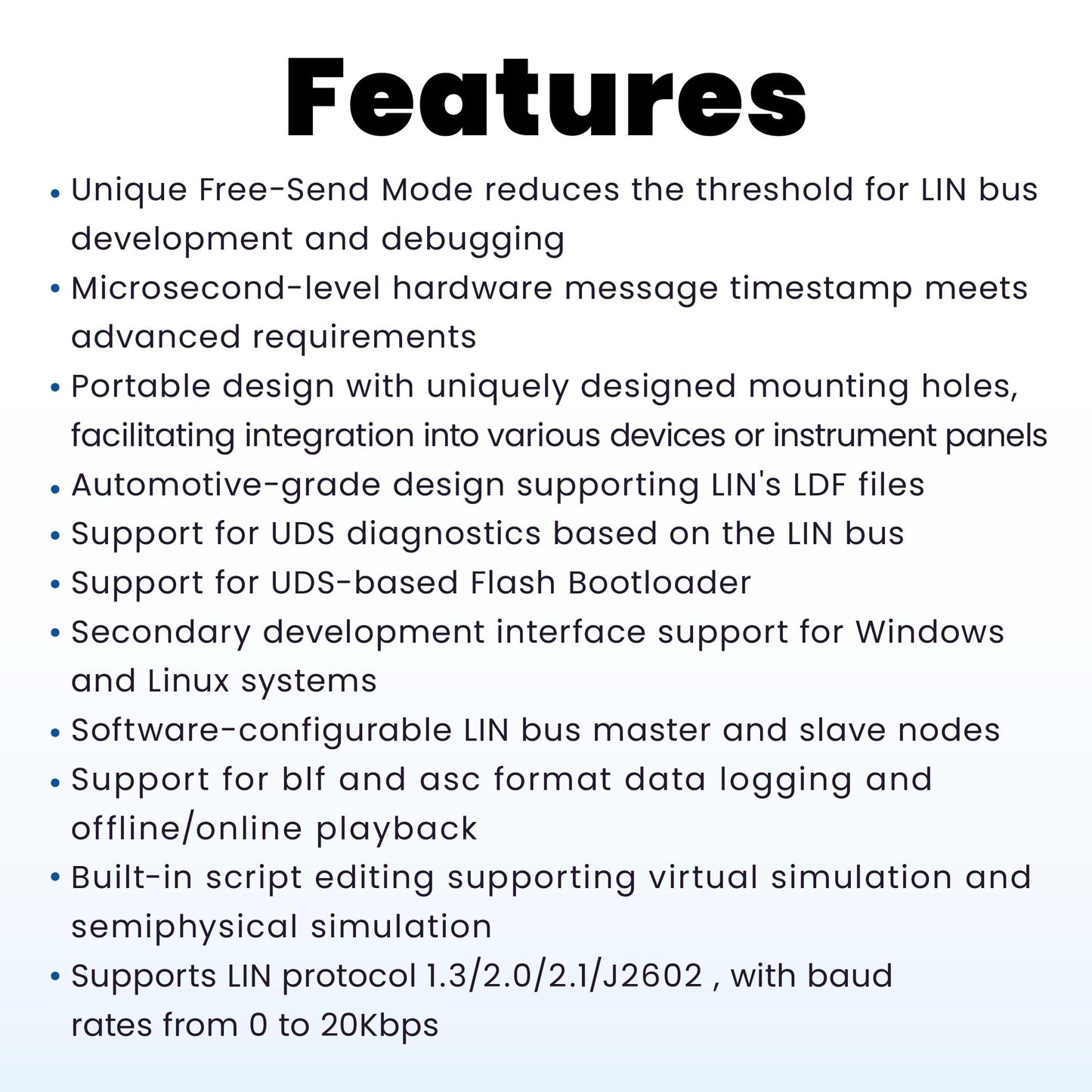 TOSUN Technology - Auto Grade - 1 CH LIN Bus Interface to USB 2.0 Adapter