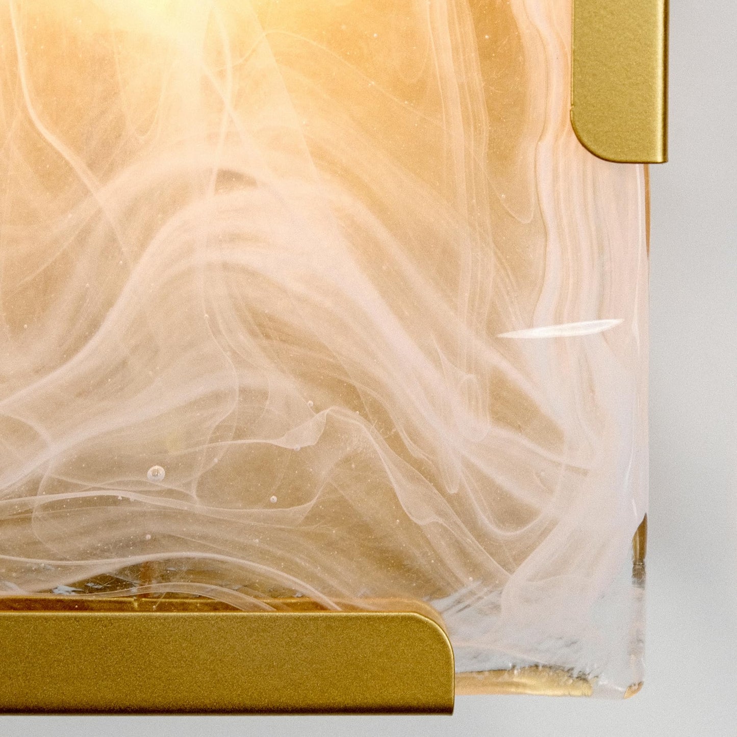 Wrlmfy Gold Wall Sconce Set ot 2, 1-Light White Cloud Glass Wall Lamp, 6" W x 10" H Alabaster Vanity Light Fixture for Living Room, Hallway, Dining