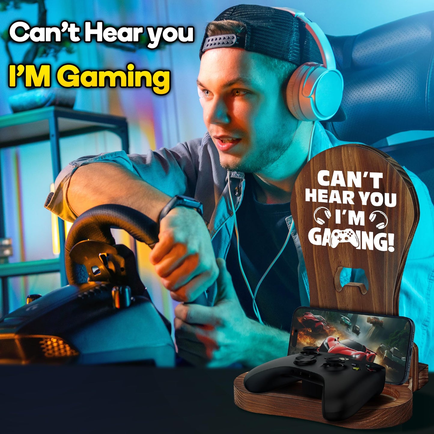 Slothoem-Gamer Gift for Dad Fathers Day Birthday, Gamer Room Decor for Brother, Gaming Gifts for Daddy, Boyfriend, Son, Husband, 2026 Graduation Gift