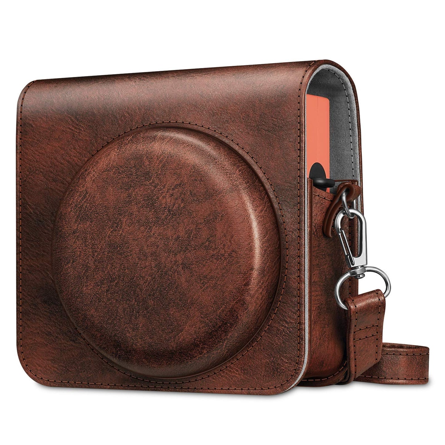 Fintie Protective Case for Fujifilm Instax Square SQ40 / SQ1 Instant Camera - Premium Vegan Leather Bag Cover with Removable Adjustable Strap, Vintage