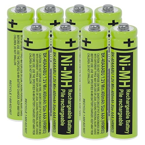 RocketBus 8-Pack BK-40AAABU Replacement Battery for Panasonic Cordless Phone
