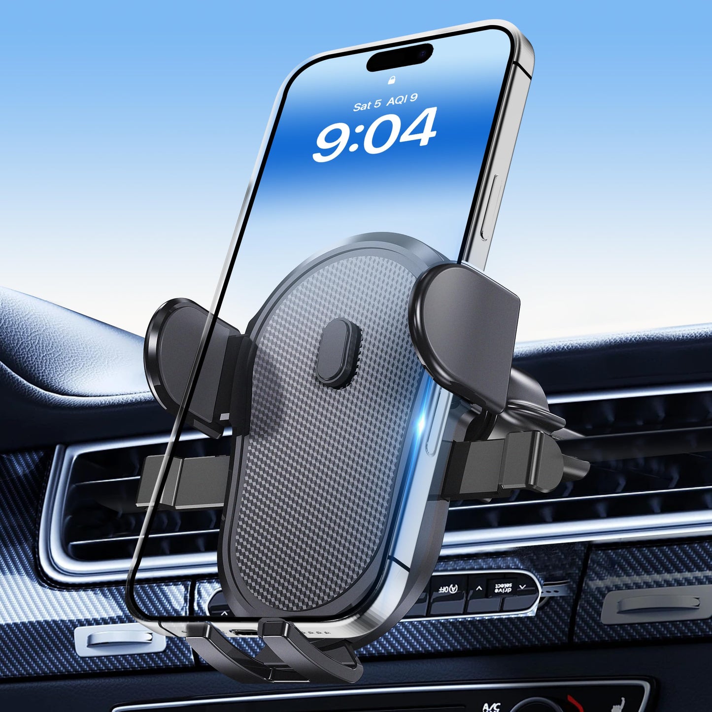 Poboko Universal Car Vent Phone Mount, Hands-Free Air Vent Holder for iPhone and Other Smartphones, Upgraded Clip