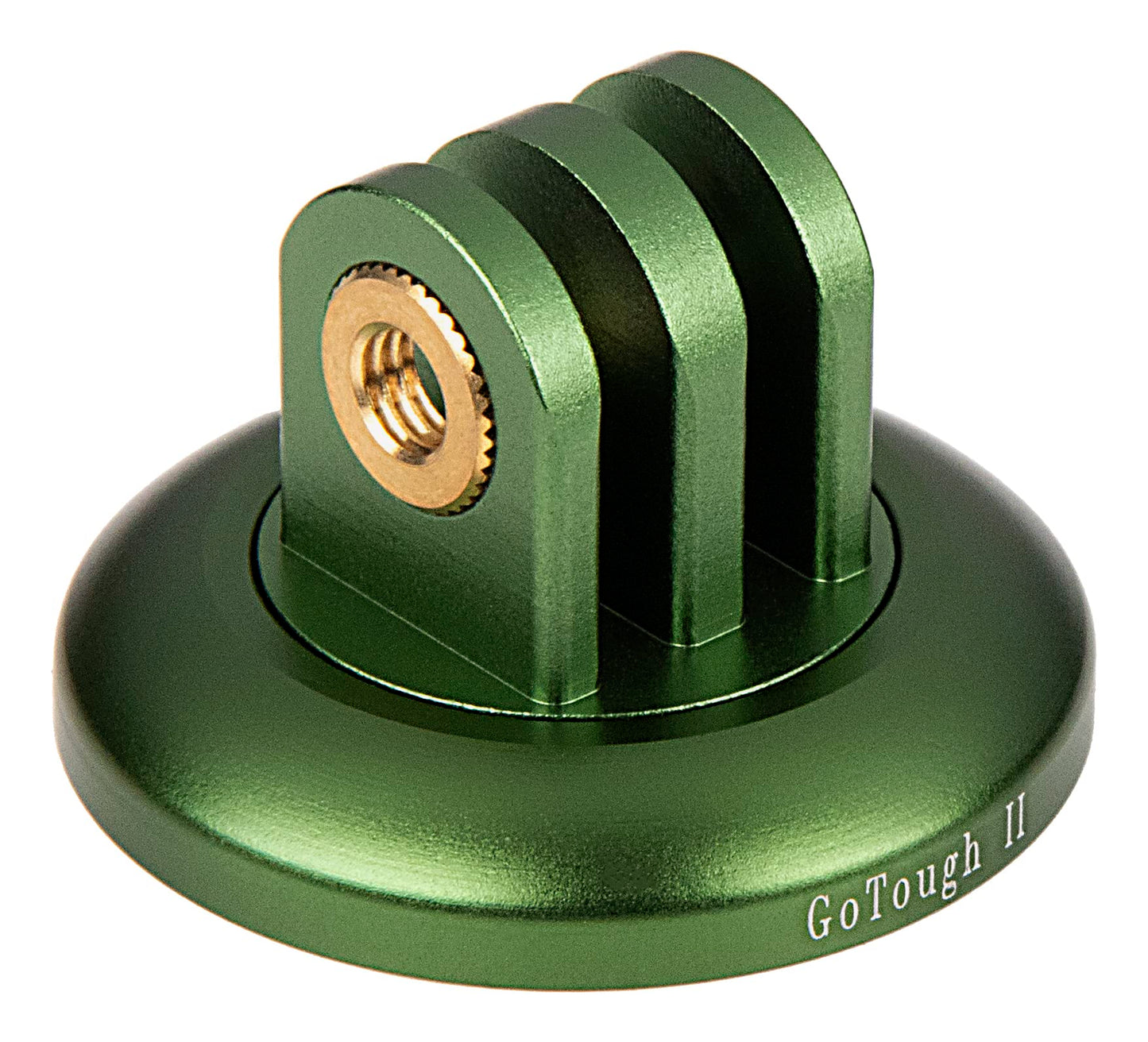 Fotodiox GoTough Green Tripod Adapter Version 2 - Metal 1/4”-20 Tripod Adapter Compatible with GoPro HERO3, HERO3+, HERO4, HERO5, HERO6, HERO7 2-Prong