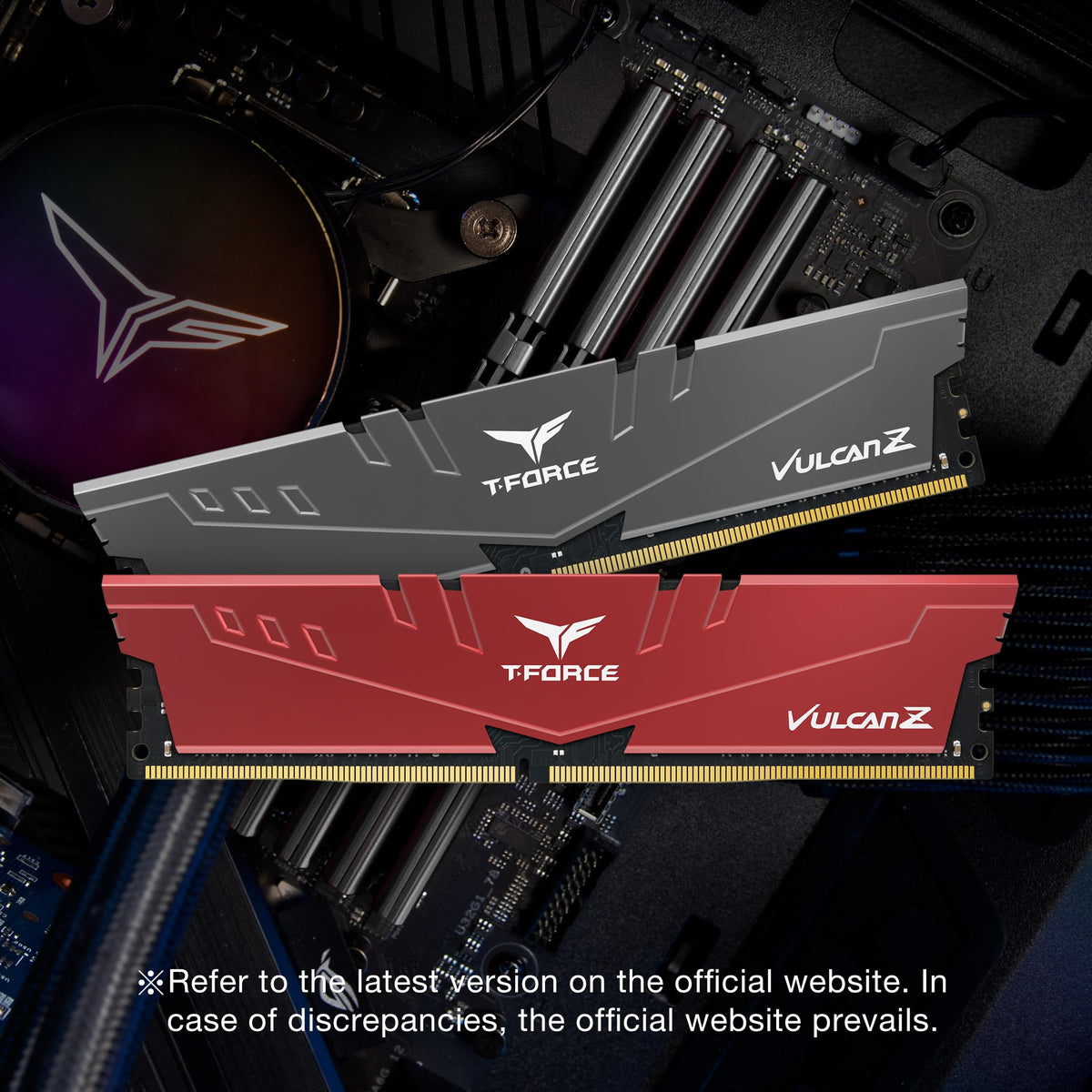TEAMGROUP T-Force Vulcan Z DDR4 16GB Kit (2x8GB) 3600MHz (PC4-28800) CL18 Desktop Memory Module Ram TLZGD416G3600HC18JDC01 - Gray