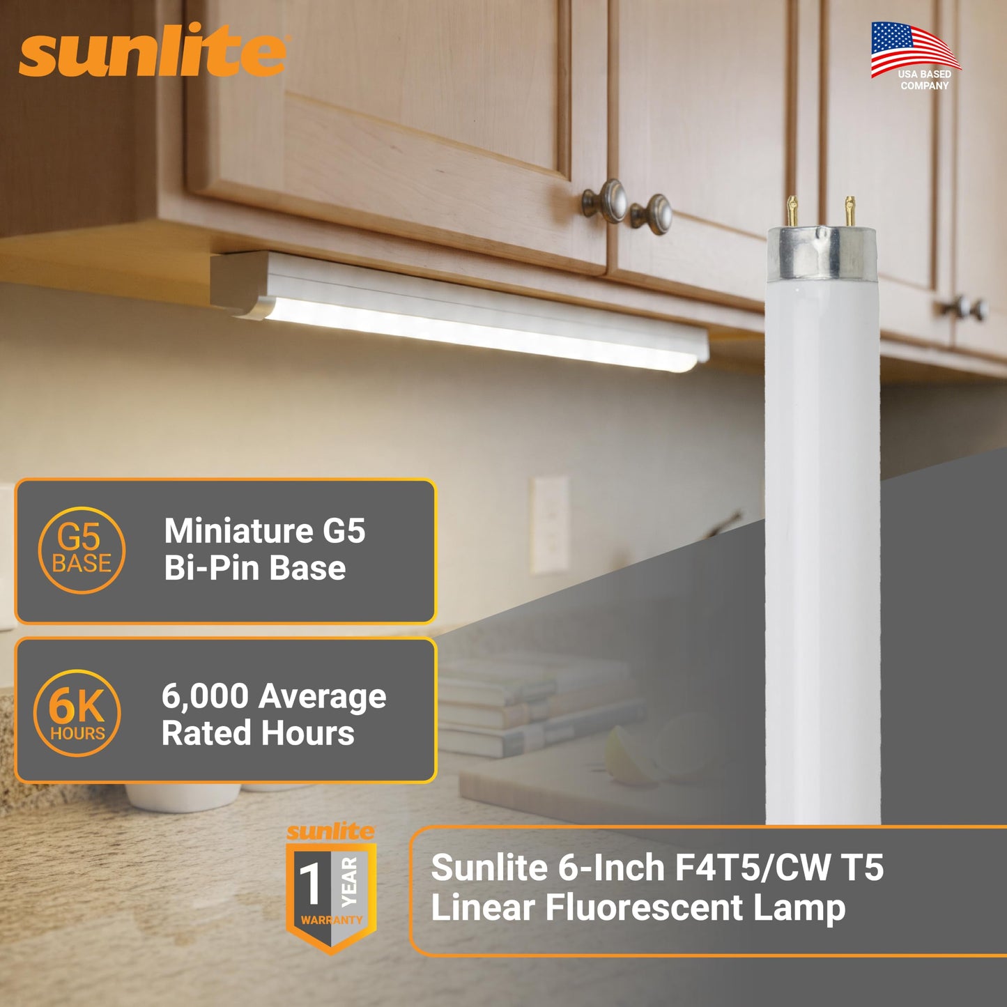 Sunlite F15T8/CW 18-Inch T8 Linear Fluorescent Lamp, 15 Watts, 610 Lumens, 4100K Cool White, Medium G13 Bi-Pin Base, ROHS Compliant, 30 Pack