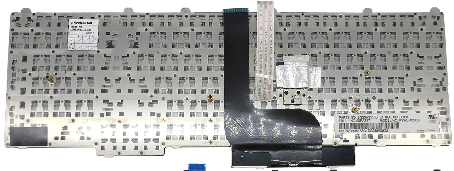 Sierra Blackmon US Layout Notebook Keyboard for ThinkPad P50 p51 p70 Series Black Framed with no Backlight and Remote Control Lever