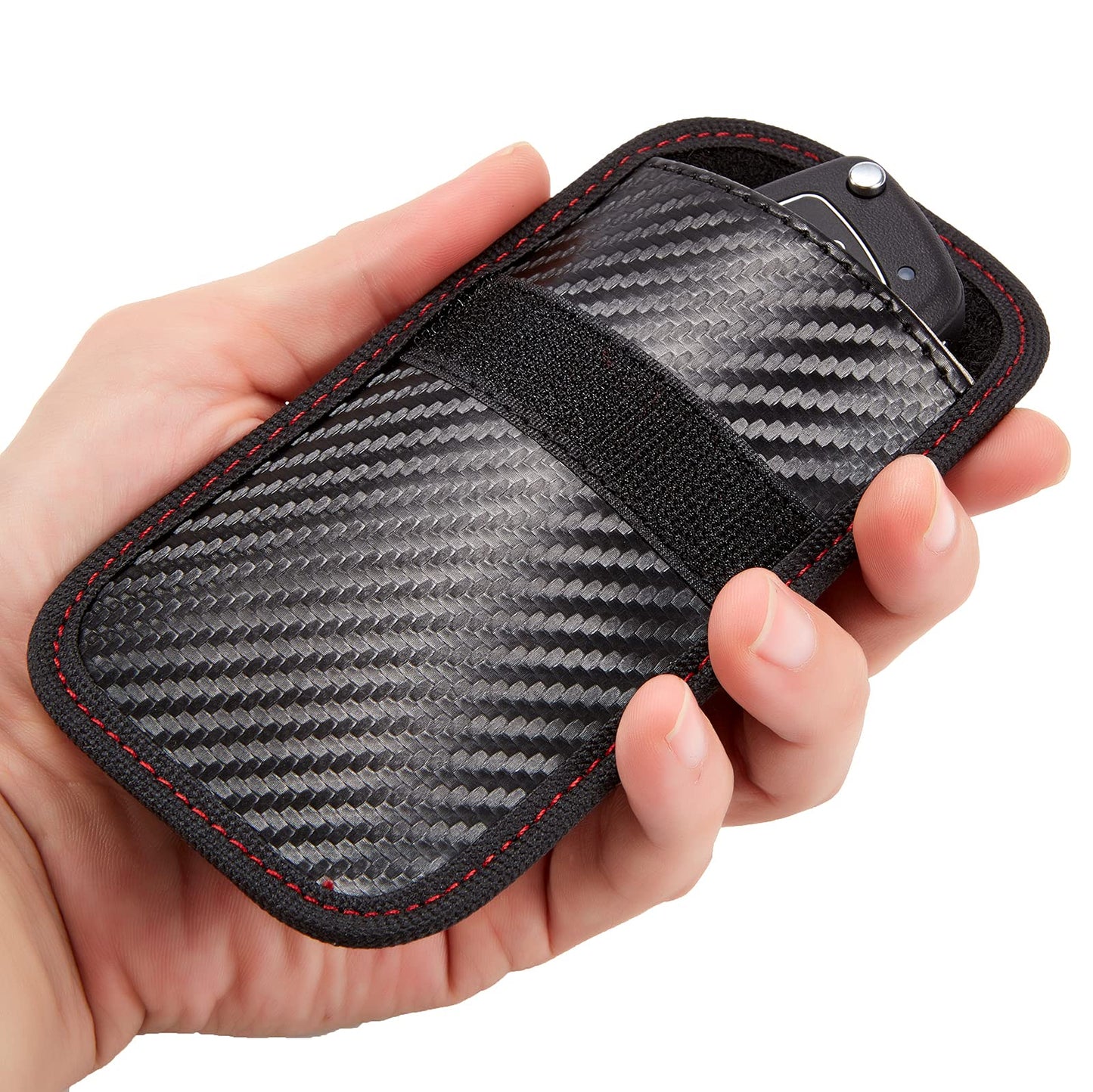 CPWUFIYD Faraday Key Fob Protector - 2 Pack Mini Anti-theft Pouch Key Fob RFID Signal Blocking Faraday Bag for Key Fob