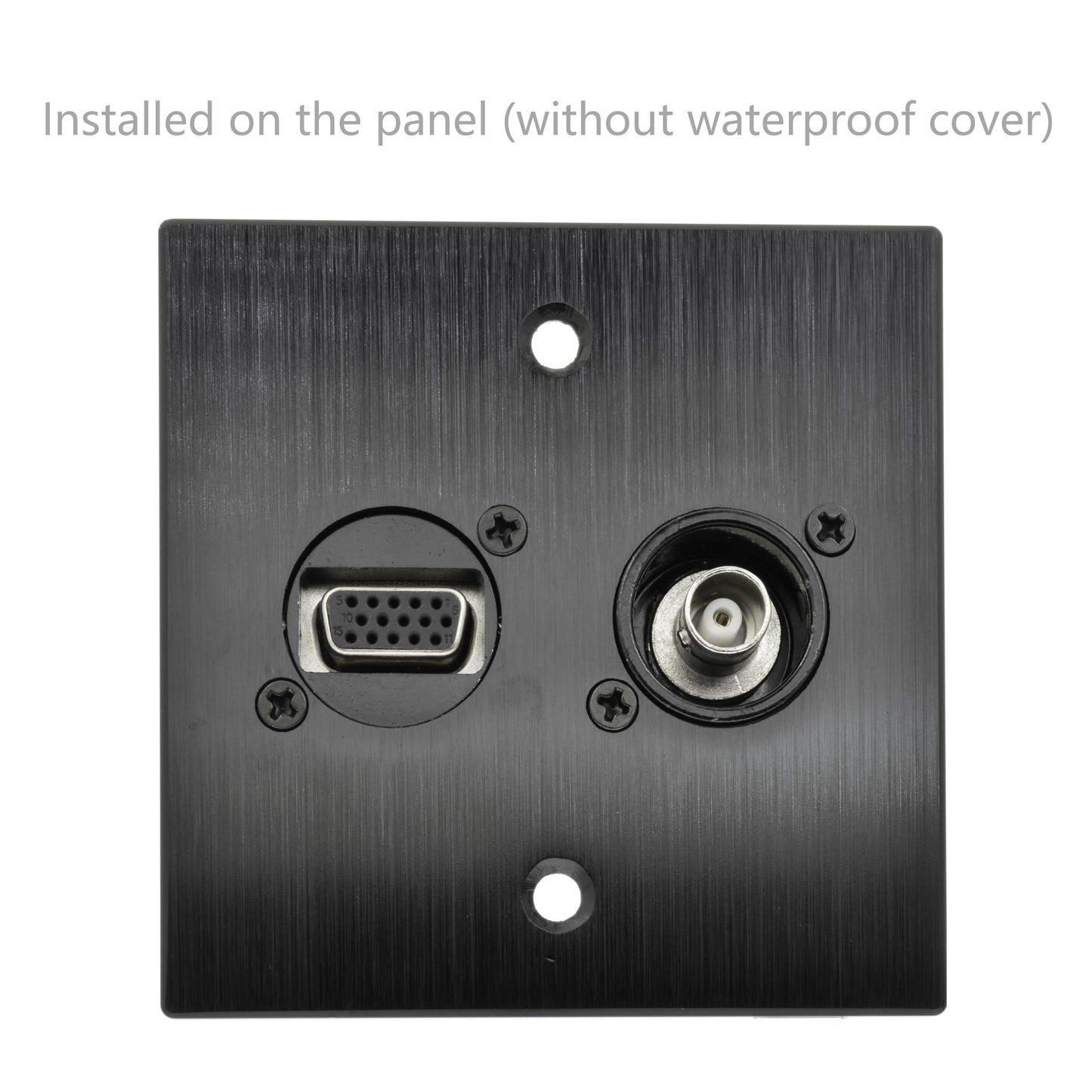 YiKaiEn 50 Ohm BNC D-Type Panel Mount Connector with Waterproof Cover - Gold-Plated SDI Video Coaxial Female-to-Female Adapter, Sturdy Chassis