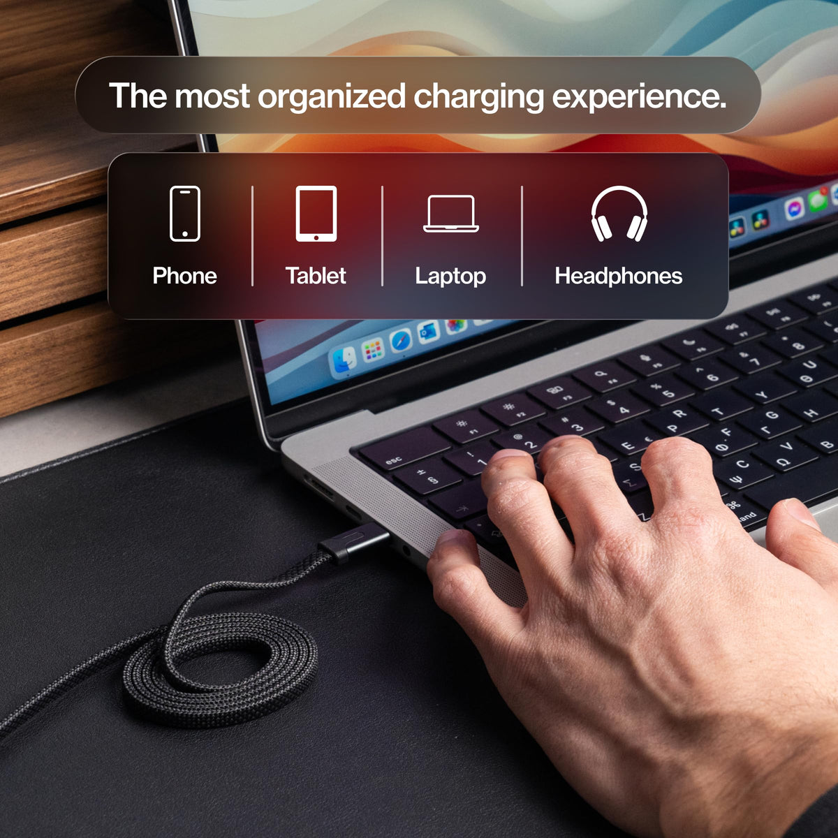 Statik MagStack Slim Pro USB C to C Flat Coil Magnetic Charging Cable, 100W