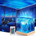 Northern Lights Projector Touch,16 Colors Changing Light Dimmable Mood Lighting, Cube Aurora Glow Lamps with Dynamic Ripple Effect, Remote Galaxy