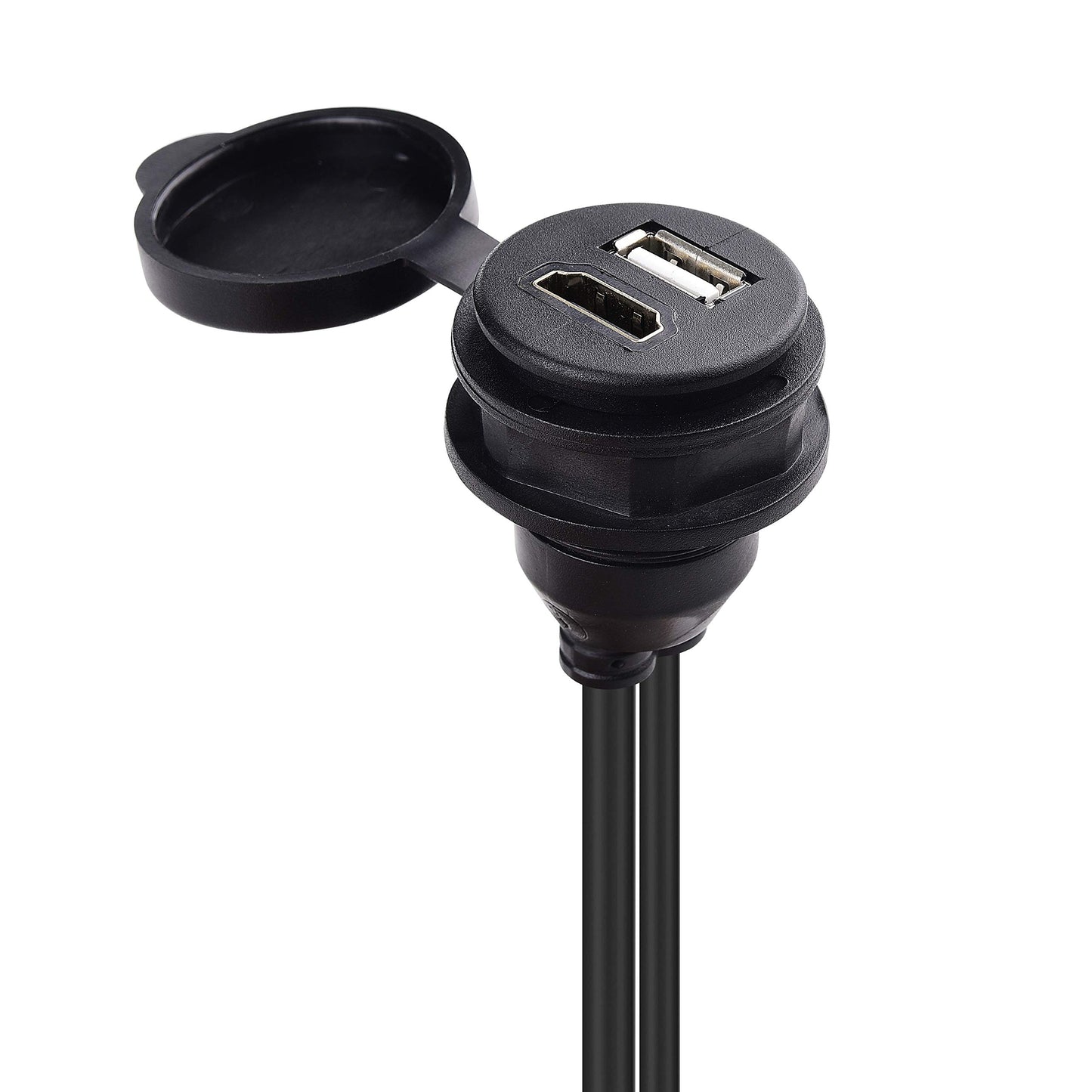 Cable Matters Car Stereo HDMI and USB Port Extender Cable/USB HDMI Car Mount Cable - 3 Feet