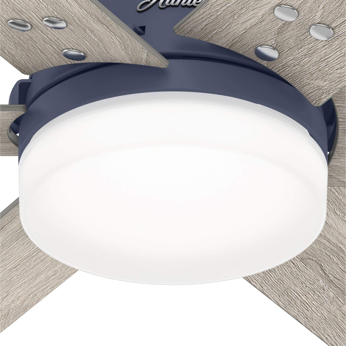 Hunter Fan 44 inch Casual Indigo Blue Indoor Ceiling Fan with LED Light Kit and Remote Control (Renewed)