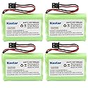 Kastar 4 Pack Cordless Phone BatteryReplacement for Uniden BT909 BT1001 BT1004 DECT 1500 DECT 1588-5 TRU-12803 TRU-226 TRU-9260 TRU-9360 Dantona
