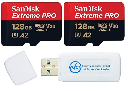 SanDisk 128GB Extreme Pro Micro SD Memory Card Works with GoPro Action Camera Hero 12 Black SDSQXCD-128G-GN6MA V30 U3 Bundle with (1) Everything But