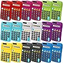 Enjamyo 18 Pcs Pocket Calculator, Solar Battery Dual Power, Basic Calculators, Mini Colorful Basic Solar Battery Calculator, 8 Digit Display