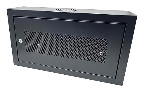 CNAweb 6U 19" Slim SoHo Wall Mount Rack Cabinet Enclosure 6" Depth - Black