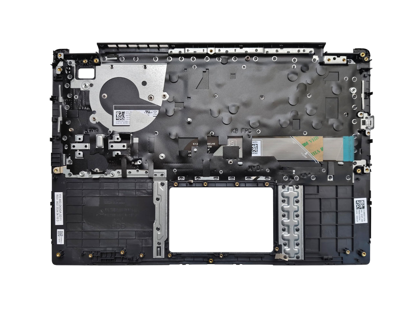 Laptop Keyboard Compatible for Dell Latitude 3410 00MC2P 0MC2P 460.0KA0A.0011 Latin Layout No Backlit Black Palmrest Upper Cover Case