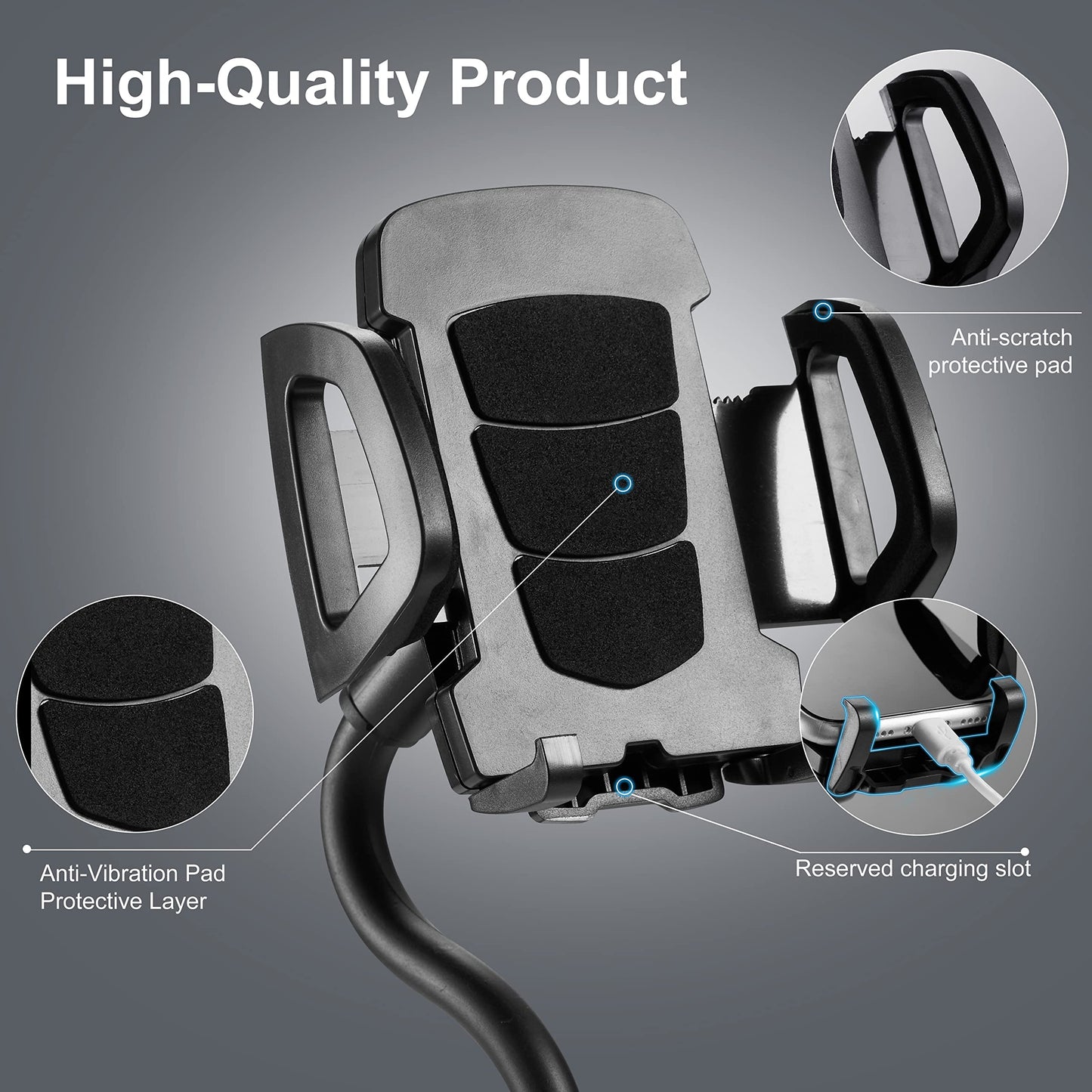 YUHENG Car Cup Holder Mount with 360° Rotation Adjustable Gooseneck,Car Phone Holder Mount for All Smartphones Cup Holder Cell Phone Automobile