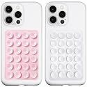 LvShuLiangPin Anteel 2 Pack Silicone Suction Phone Case Mount, Silicon Adhesive Phone Grip for Smartphones, Hands-Free Mirror Shower Phone Holder