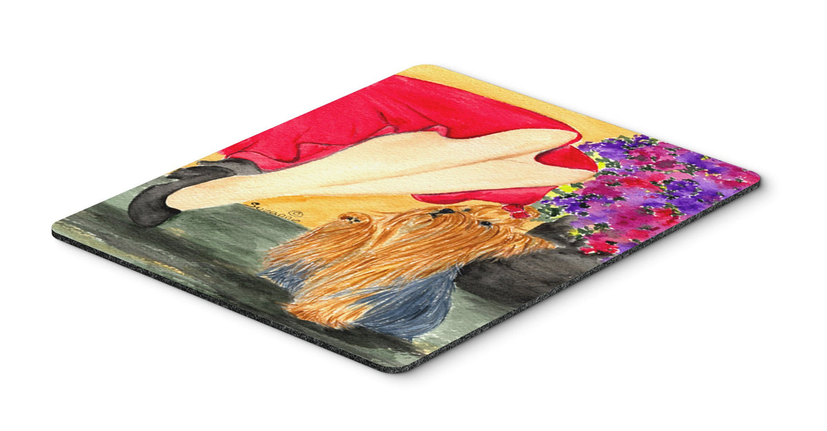 Caroline's Treasures SS8522MP Lady with her Yorkie Mouse Pad, Hot Pad or Trivet for Home Office Gaming Working Computers Laptop Mouse Mat,Washable