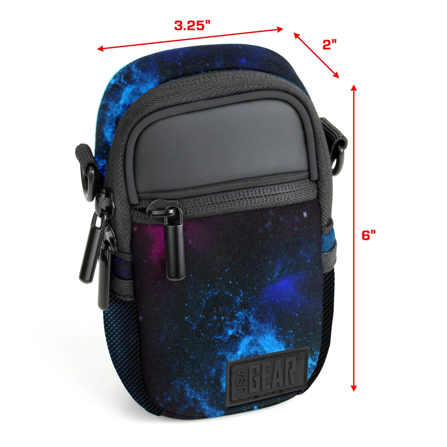 USA Gear Compact Point and Shoot Camera Case Small Digital Camera Pouch with Accessory Pockets and Shoulder Strap - Compatible with Sony CyberShot