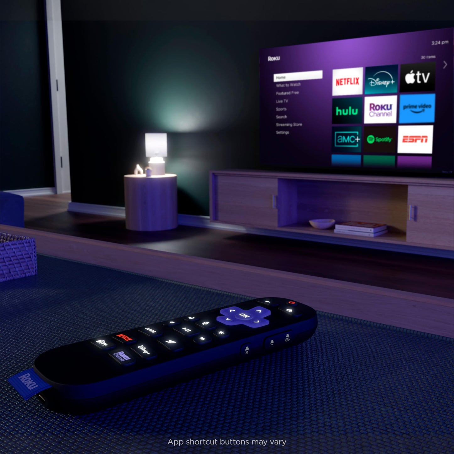 Roku Voice Remote Pro (2nd Ed.) | Rechargeable TV Remote Control with Hands-free Voice Controls, Backlit Buttons, & Lost Remote Finder - Replacement